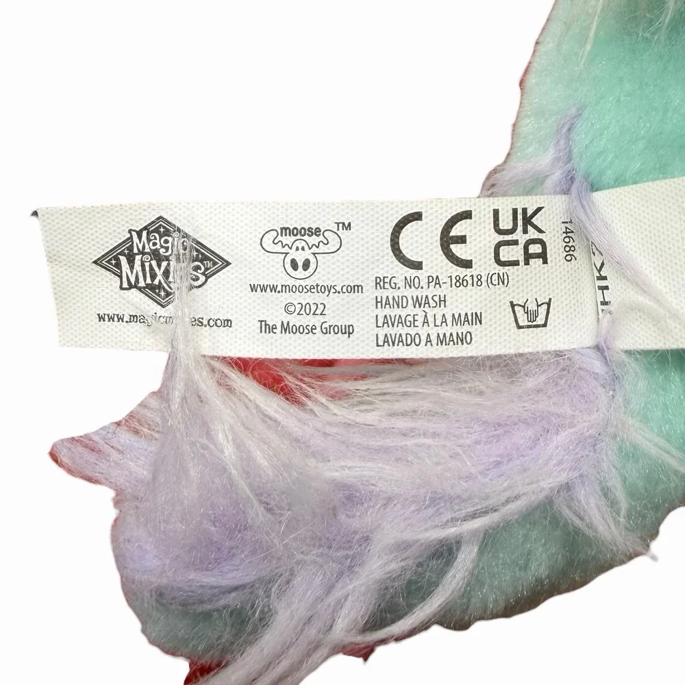 Magic Mixies Mixlings Teal‎ Pink Alien Plush Moon Belly 6.5 Inch Moose Toys 2022